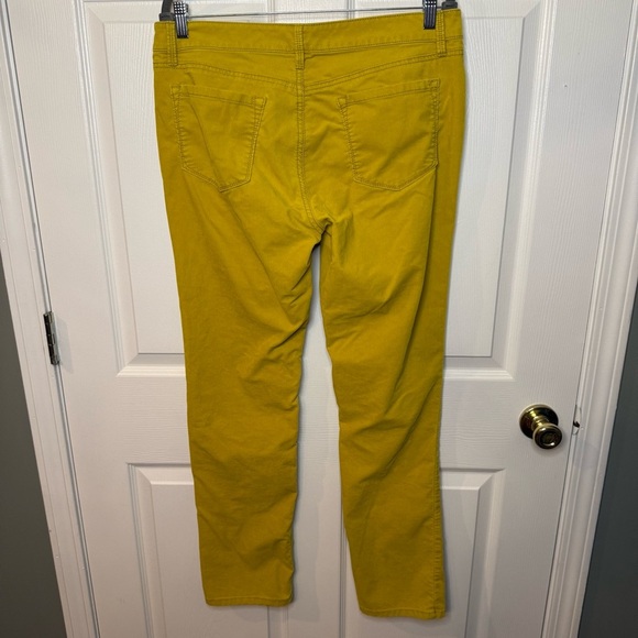 LOFT Women's Yellow Modern Straight Leg Corduroy Pants Size 10 GUC - Picture 3 of 5